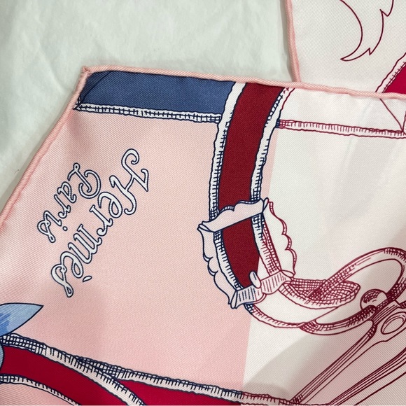 Auth Hermes L'instruction du Roy Rose Pink long silk shawl scarf NWT and Box! - Picture 5 of 9